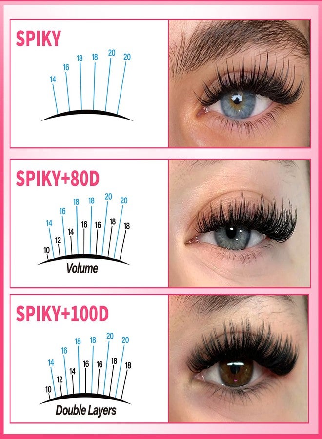 برو لاش بيوتي مجموعة رموش PROLASHBEAUTY مع رموش مدببة، مجموعة رموش ثلاثية الأبعاد، مزيج من 10-18 رموش، مجموعة رموش فردية 100D مع لاصق ومثبت للرموش، ملقط رموش للاستخدام الذاتي (مزيج من 100D-D-10-18). - Image 5